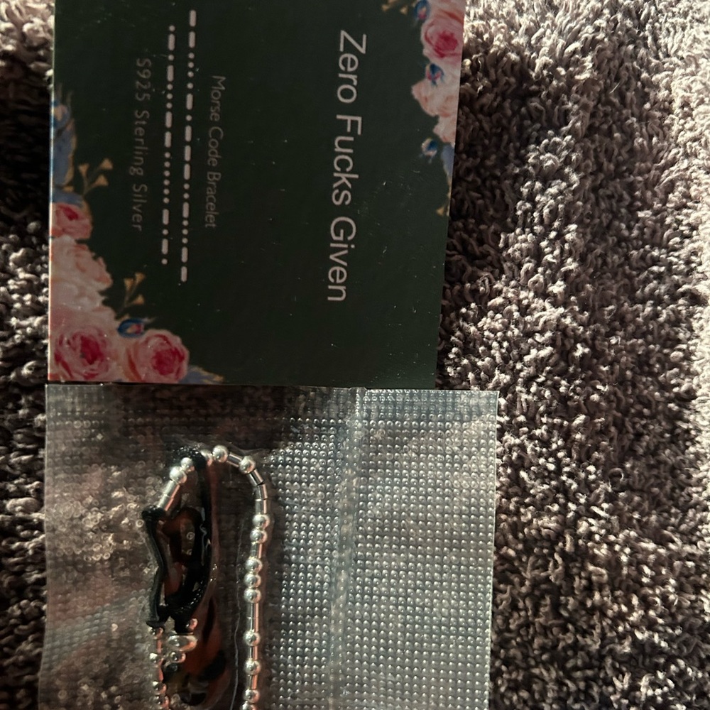 Zero Fucks Given Morse Code Bracelet